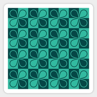 Bearberry Checkerboard (Teal) Sticker